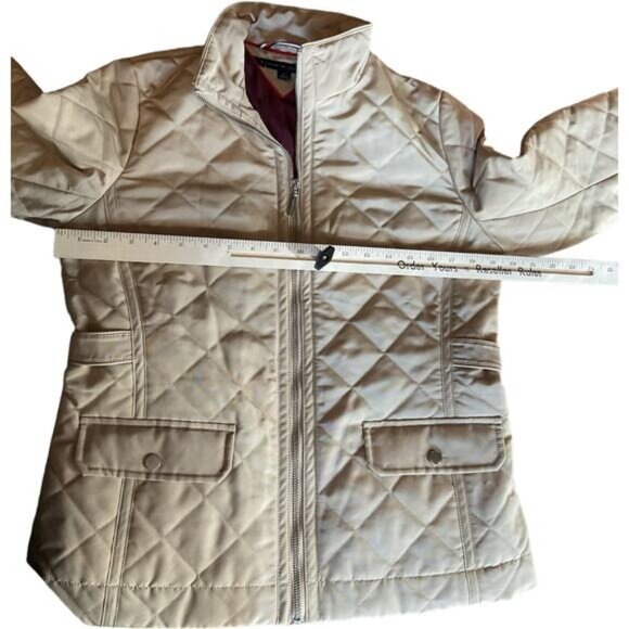 Tommy Hilfiger S/P Quilted Light Weight Cream Jacket - Picture 3 of 9